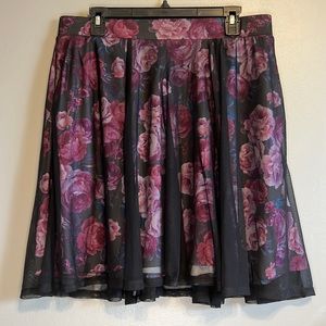 NWT Torrid Mesh and Rose Skater Skirt
